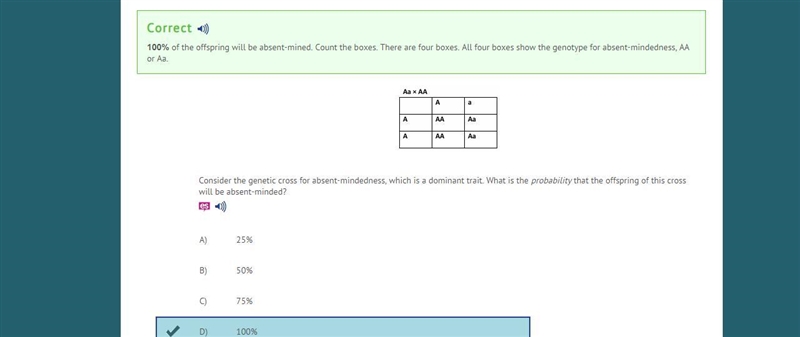 Consider the genetic cross for absent-mindedness, which is a dominant trait. What-example-1