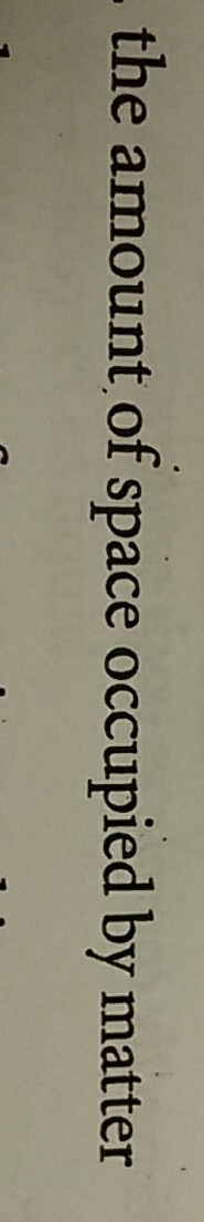 The amount of space occupied by matter-example-1