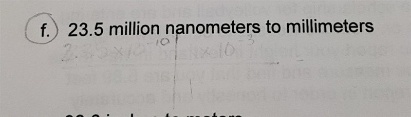 How do you convert 23.5 million nanometers to millimeters-example-1