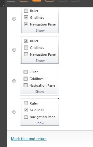 Which correctly shows the configuration of boxes in the View tab that allow the indents-example-1