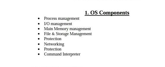 Components of an operating system include process, memory, and file management. What-example-1