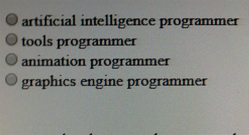 Which of the following is not a programmer role-example-1