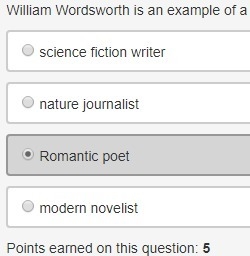 William Wordsworth is an example of a science fiction writer nature journalist Romantic-example-1