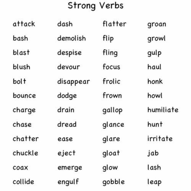 What's a strong verb-example-1