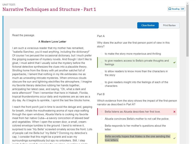 Part A Why does the author use the first-person point of view in this story? to make-example-1