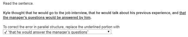 Kyle thought that he would go to the job interview, that he would talk about his previous-example-1