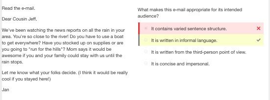 Read the e-mail. Dear Cousin Jeff, We've been watching the news reports on all the-example-1