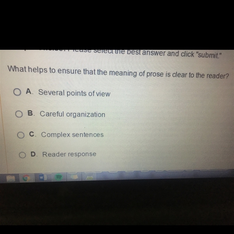 What helps to ensure that the meaning of prose is clear to the reader ?-example-1