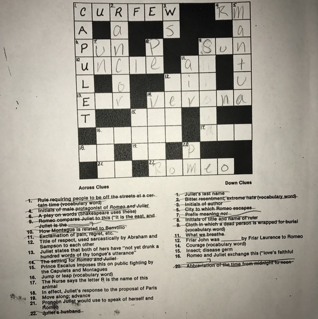 Can I please get help on this crossword puzzle of Romeo and Juliet!?-example-1