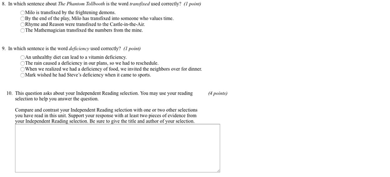 NEED HELP NOW 100 POINTS!! PLZ HELP! For the last question just pick two grade 6 books-example-1