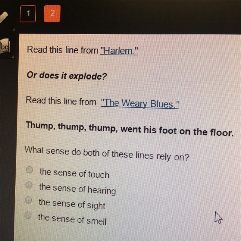 What sense do both of the lines rely on-example-1