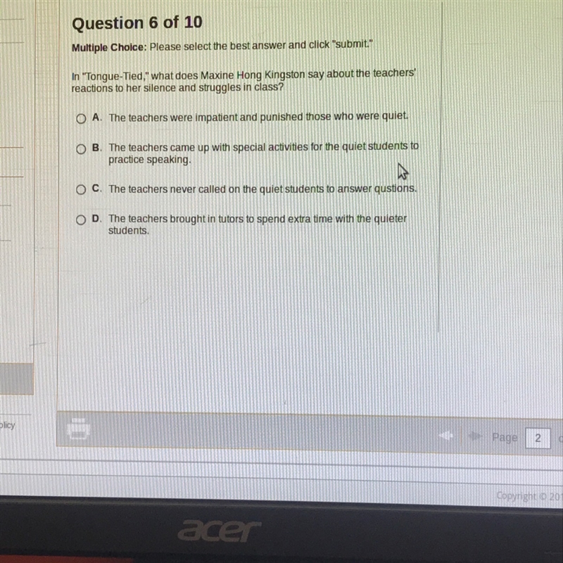 A B C or D Cause I really don't need to fail this quiz-example-1