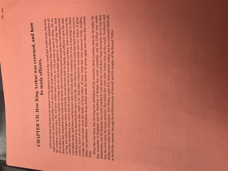 In two good paragraphs, summarize the events from le morte d'Arthur. (Do one paragraph-example-4