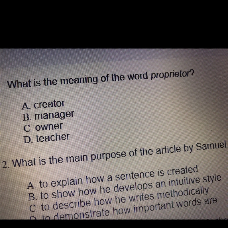 What is the meaning of the word proprietor-example-1