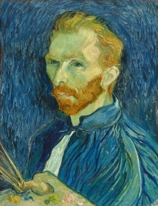 4. Which techniques did Van Gogh use to create this self-portrait? (1 point) smooth-example-1