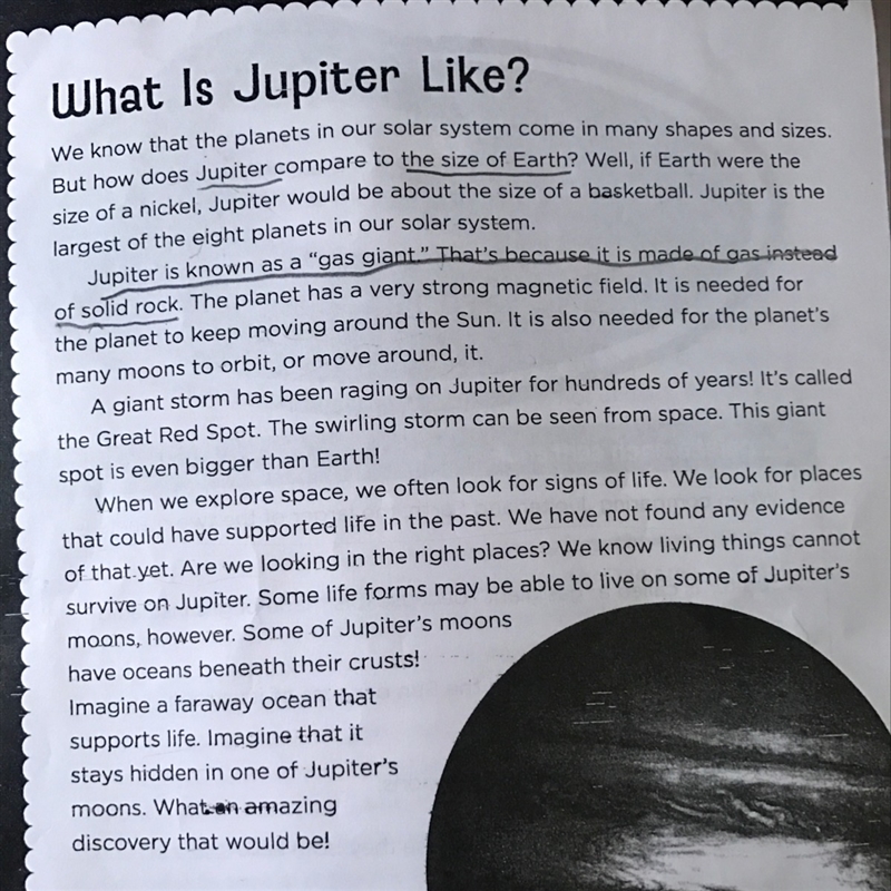 1.when comparing Jupiter and Earth, the large of the two planets is_________. 2.Jupiter-example-1