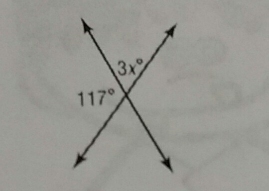 Write and solve an equation to determine the value of x in each figure-example-1