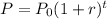 P = P_0(1+r)^t