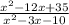 ( x^(2) -12x+35)/(x^(2)-3x-10)