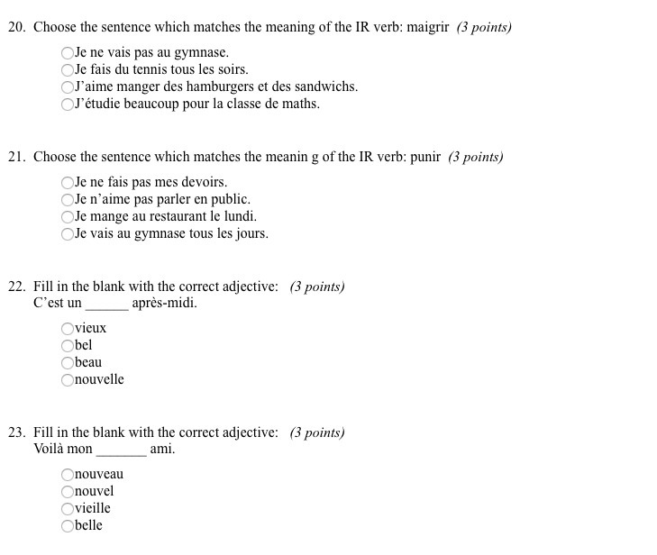 25 POINTS TO ANSWER ALL PLS FRENCH1 HELP!-example-1