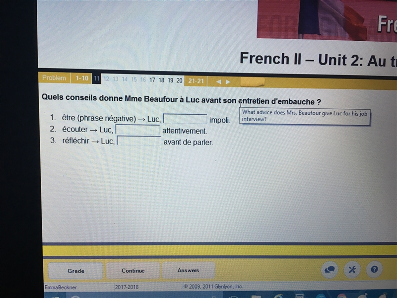 Could someone please help me out with French? I have an hour to finish this. Thanks-example-1