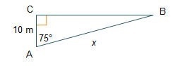 What is the length of ? Round to the nearest tenth. 9.7 m 10.4 m 37.3 m 38.6 m-example-1