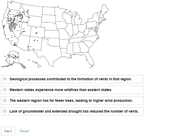 The dots on the map represent deep, underground hydrothermal resources in the United-example-1