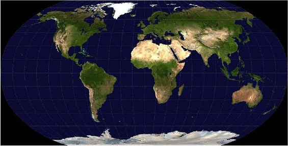 Identify the map projection style shown on the map above. What are the pros and cons-example-1