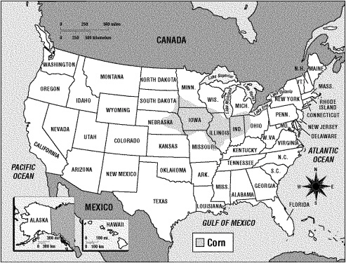 HELP ME PLEASE!!!!!!!!!!! What is the primary crop that is grown in the shaded area-example-1