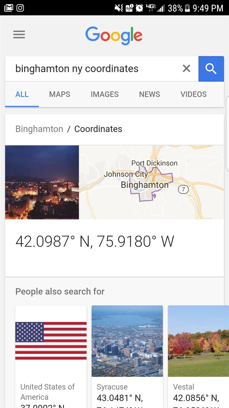 What is the location of binghamton, New York ... i need the coordinates-example-1