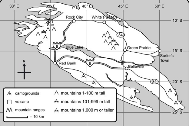 1 Use latitude and longitude to describe the position of Rock City and explain how-example-1