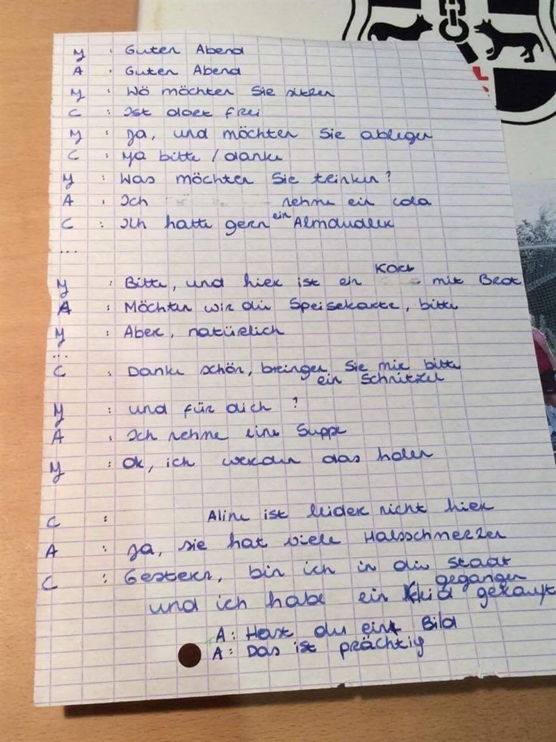 Can someone PLEASeeeeeee correct any mistakes please? This is for German. If there-example-1