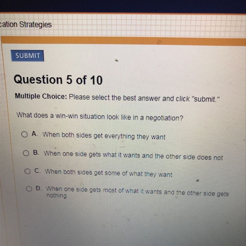 What does a win win situation look like in a negotiation?-example-1