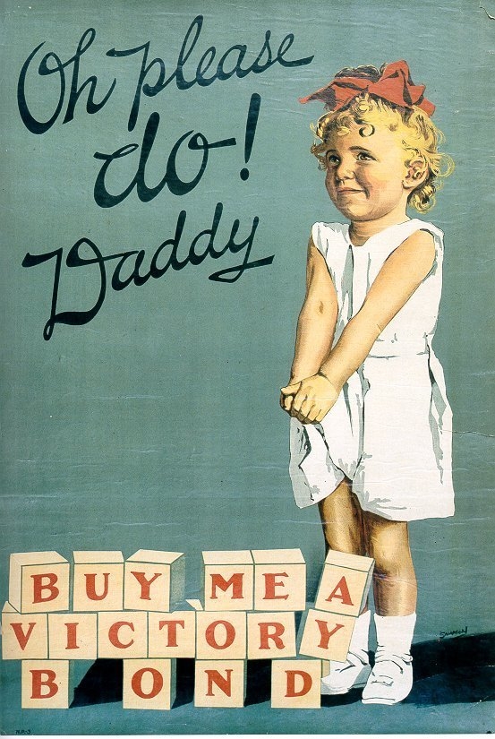 This is a poster advertising war bonds during World War I.-example-1