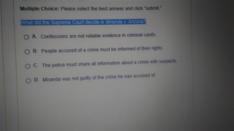 What did the supreme court decide in Miranda v arizona-example-1