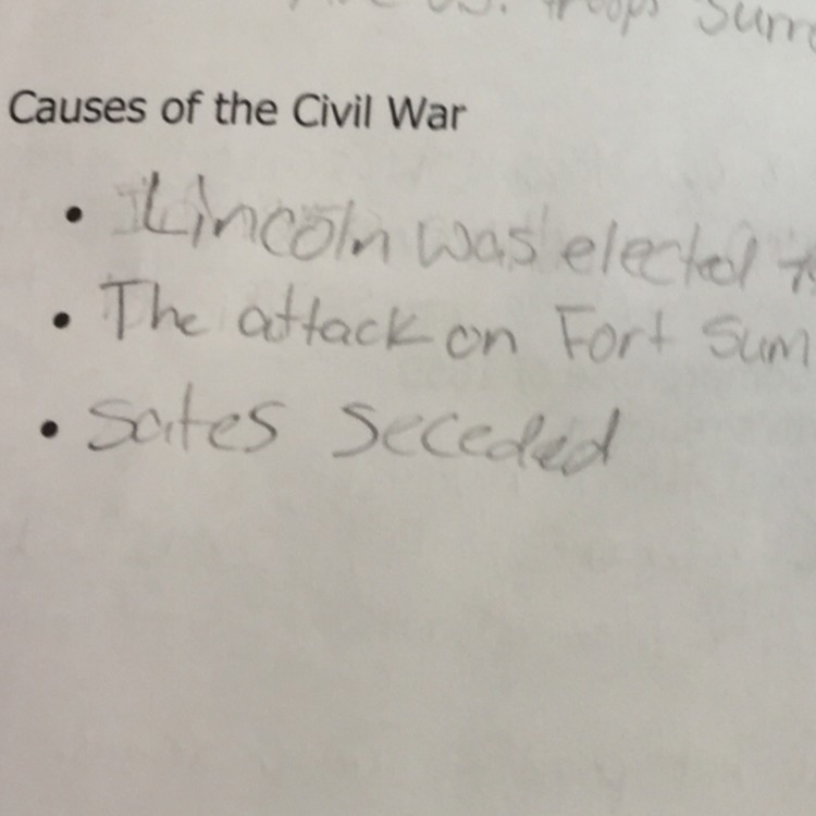 What caused the civil war-example-1