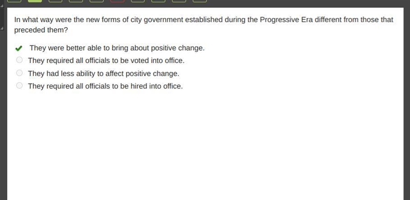 In what way were the New forms of city government established during the progressive-example-1