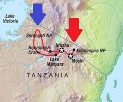 How is Kilimanjaro like the Serengeti? Both are in Tanzania. Both are mountains. Both-example-1