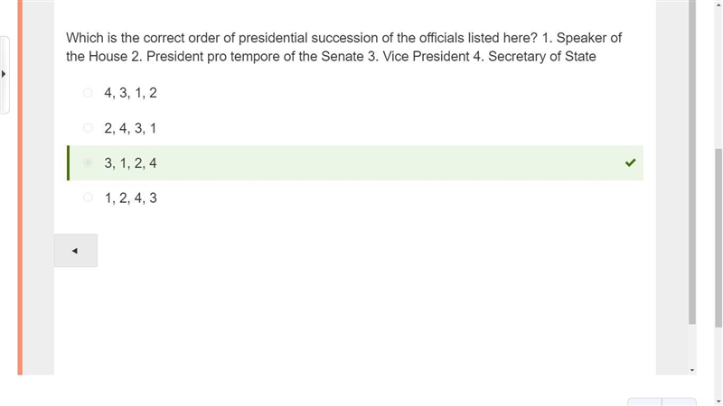 Which is the correct order of presidential succession of the officials losted here-example-1