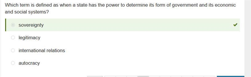 When a state has the power to determine its form of government and its economic and-example-1