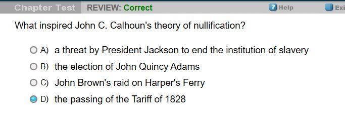 What was john C. Calhoun's theory of nullification-example-1