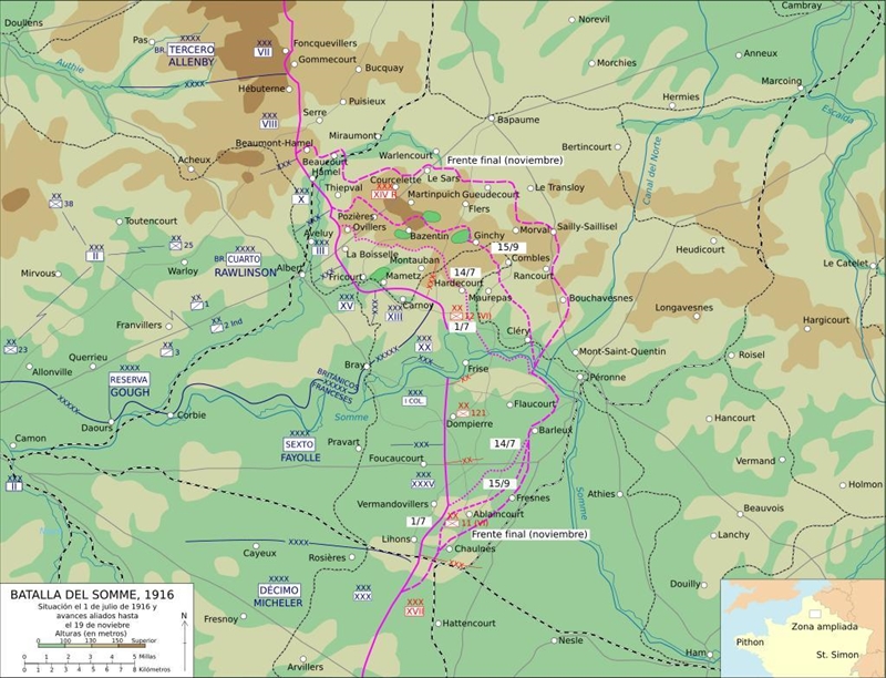 which battle waged along a famous river, was a classic example of a World War 1 stalemate-example-1