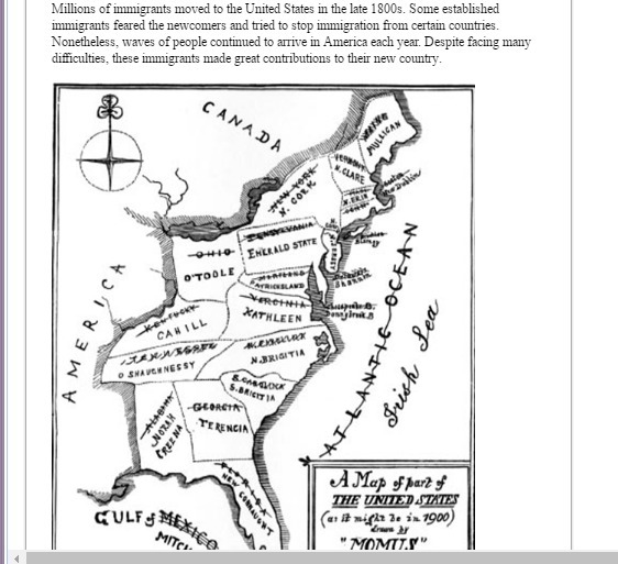 Us history help, please hurry!! 1. how is the map different from a typical map of-example-1