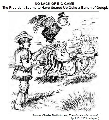 "Based on the information provided by the cartoon, President Theodore Roosevelt-example-1