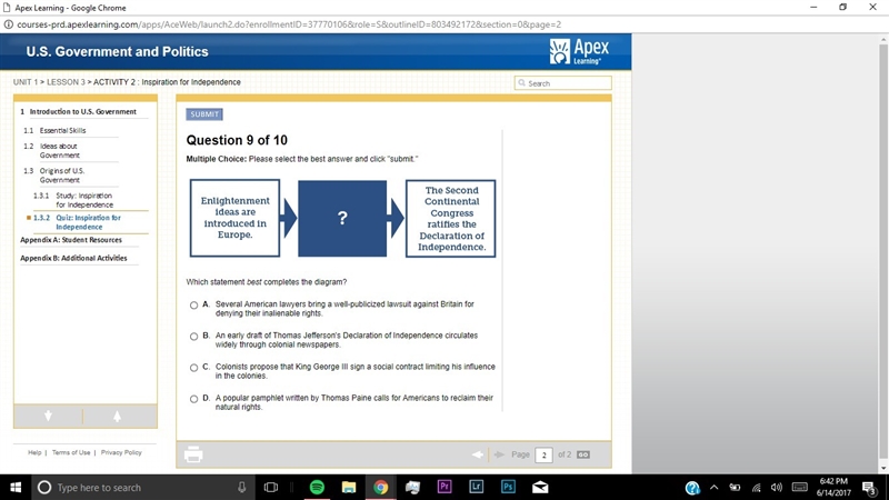 Which statement best completes the diagram?-example-1