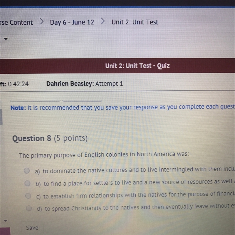 The primary purpose of English colonies in North America was?-example-1