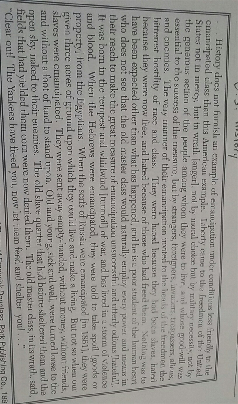 what did frederick douglass identify as a problem with the way the United States Government-example-1