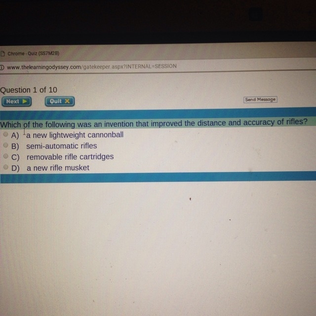 Which of the following was an invention that improved the distance and accuracy of-example-1