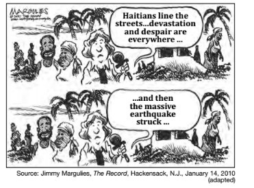 "What is the main idea of this cartoon? (1)After the earthquake, the government-example-1