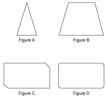 Which figure is not a polygon? A. Figure A B. Figure B C. Figure C D. Figure D-example-1